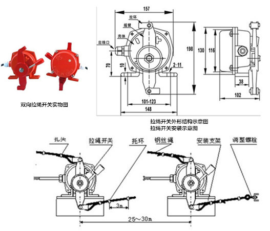 拉繩開(kāi)關(guān)，外形結構及安裝圖.jpg